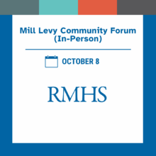 Graphic with a teal, orange, gray, and blue color bar at the top. The text reads: 