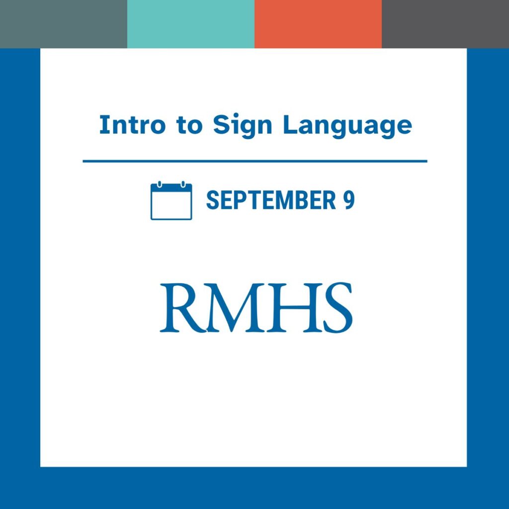 Introduction to Sign Language- Tuesday, September 9